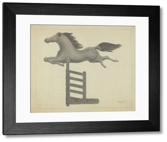 Framed Print : Horse Weather Vane, 1935 / 1942. Creator: Filippo Porreca Framed Print : Horse Weather Vane, 1935 / 1942. Creator: Filippo Porreca