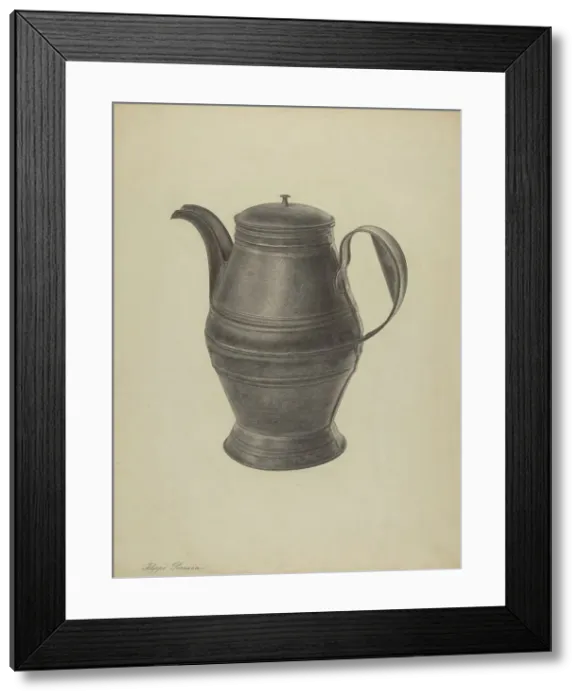 Framed Print : Pa. German Coffee Pot, c. 1938. Creator: Filippo Porreca Framed Print : Pa. German Coffee Pot, c. 1938. Creator: Filippo Porreca