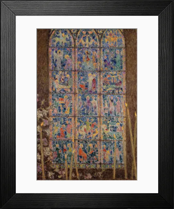 Framed Print : Stained glass, Chartres. Creator: Henri Eugene Le Sidaner Framed Print : Stained glass, Chartres. Creator: Henri Eugene Le Sidaner
