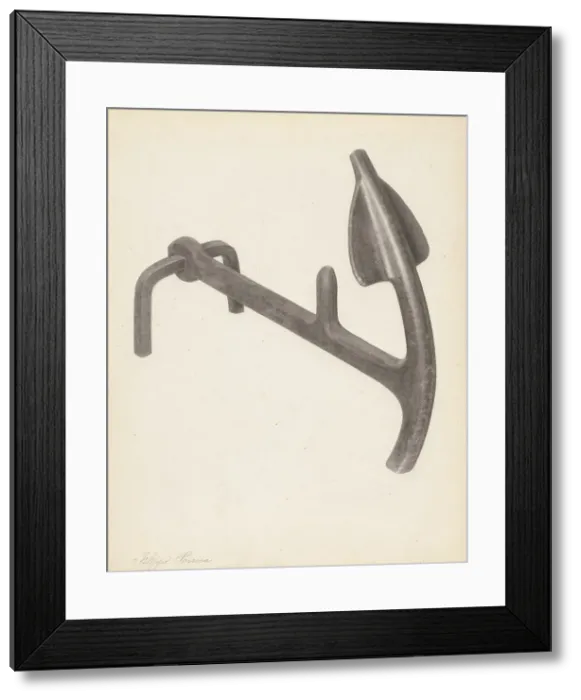 Framed Print : Andiron (one of pair), c. 1938. Creator: Filippo Porreca Framed Print : Andiron (one of pair), c. 1938. Creator: Filippo Porreca