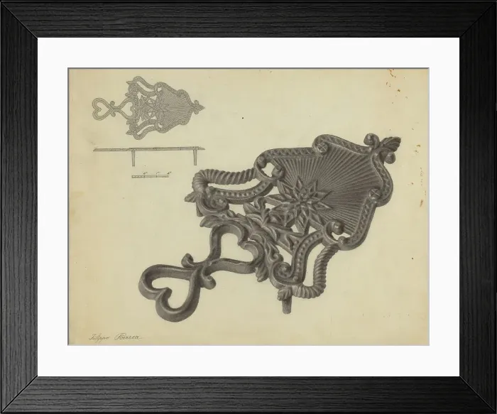 Framed Print : Flat Iron Holder, c. 1938. Creator: Filippo Porreca Framed Print : Flat Iron Holder, c. 1938. Creator: Filippo Porreca