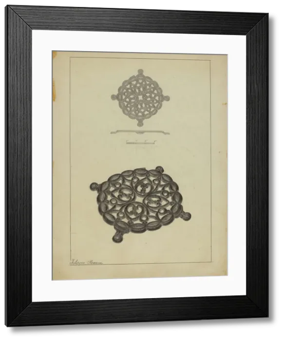 Framed Print : Trivet, c. 1937. Creator: Filippo Porreca Framed Print : Trivet, c. 1937. Creator: Filippo Porreca