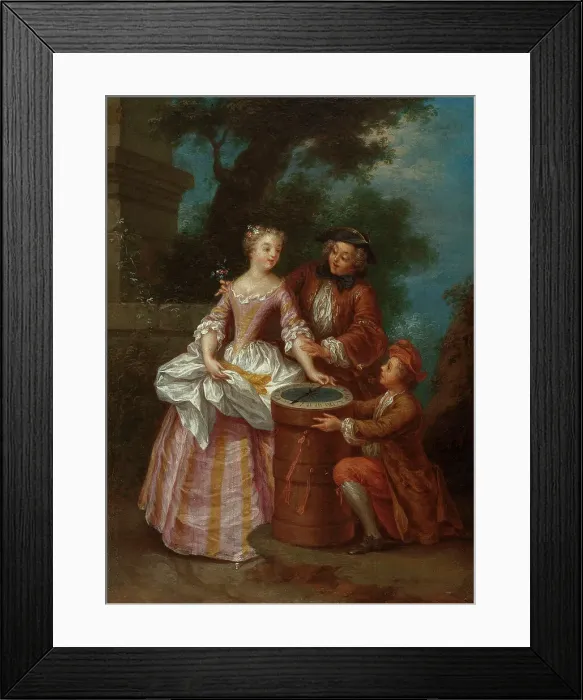 Framed Print : The lottery, c1745. Creator: Jean-Baptiste Lebel Framed Print : The lottery, c1745. Creator: Jean-Baptiste Lebel