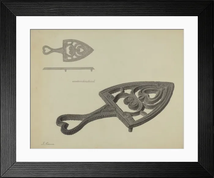 Framed Print : Flat-iron Holder, c. 1938. Creator: Filippo Porreca