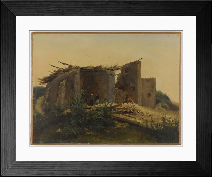 Framed Print : Plaster Kiln in Montmartre, 1834. Creator: Henri Arsene Macaire Framed Print : Plaster Kiln in Montmartre, 1834. Creator: Henri Arsene Macaire