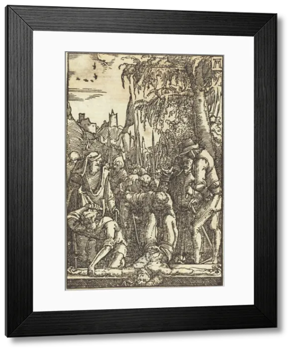 Framed Print : Christ Nailed to the Cross, c. 1513. Creator: Albrecht Altdorfer Framed Print : Christ Nailed to the Cross, c. 1513. Creator: Albrecht Altdorfer