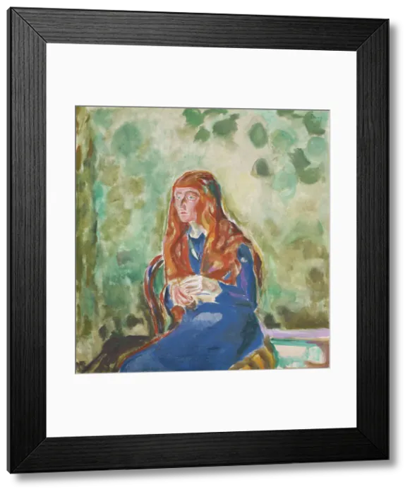 Framed Print : Portrait of Käte Perls, 1913. Creator: Munch, Edvard (1863-1944) Framed Print : Portrait of Käte Perls, 1913. Creator: Munch, Edvard (1863-1944)