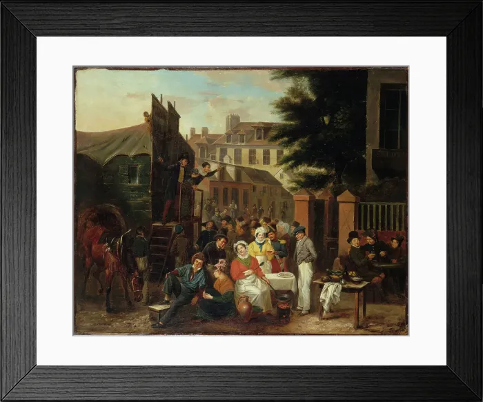 Framed Print : Fairground parade, 1834. Creator: Desire Adelaide Charles Maignen de Sainte-Marie Framed Print : Fairground parade, 1834. Creator: Desire Adelaide Charles Maignen de Sainte-Marie