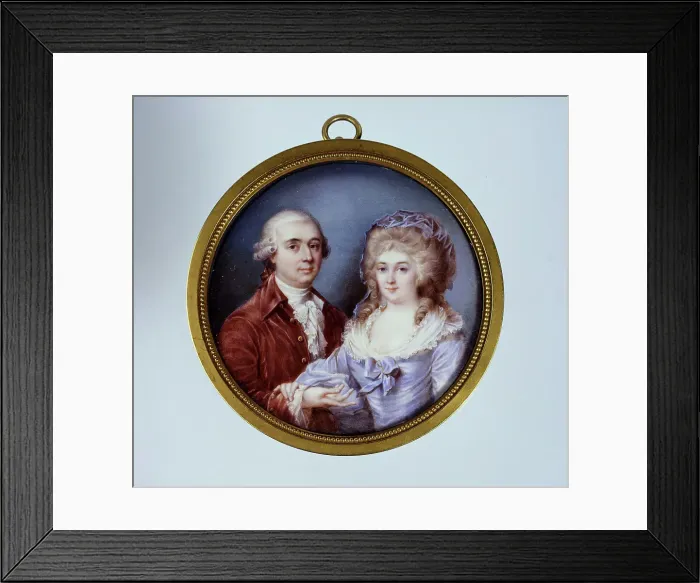 Framed Print : Portrait thought to be of the Marquis and Marquise de Beauharnais. Creator: Jacques Lebrun Framed Print : Portrait thought to be of the Marquis and Marquise de Beauharnais. Creator: Jacques Lebrun
