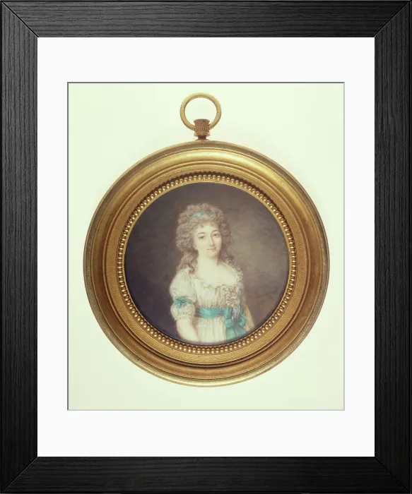 Framed Print : Portrait of a young woman, c1795. Creator: Jeanne Philiberte Ledoux Framed Print : Portrait of a young woman, c1795. Creator: Jeanne Philiberte Ledoux
