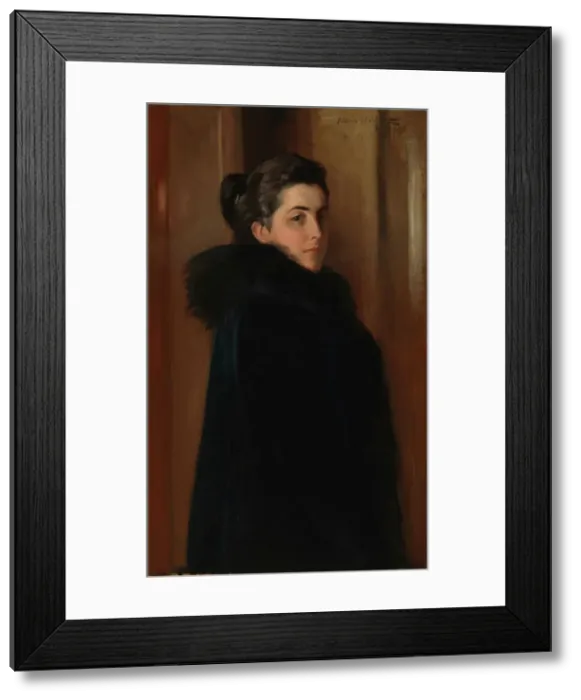 Framed Print : Portrait of Ellan Edelfelt, the Artists Wife, 1880. Creator: Edelfelt, Albert Gustaf Aristides (1854-1905) Framed Print : Portrait of Ellan Edelfelt, the Artists Wife, 1880. Creator: Edelfelt, Albert Gustaf Aristides (1854-1905)