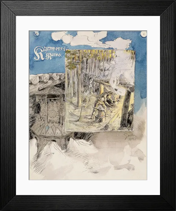 Framed Print : The Forging of the Sampo, 1891. Creator: Gallen-Kallela, Akseli (1865-1931) Framed Print : The Forging of the Sampo, 1891. Creator: Gallen-Kallela, Akseli (1865-1931)