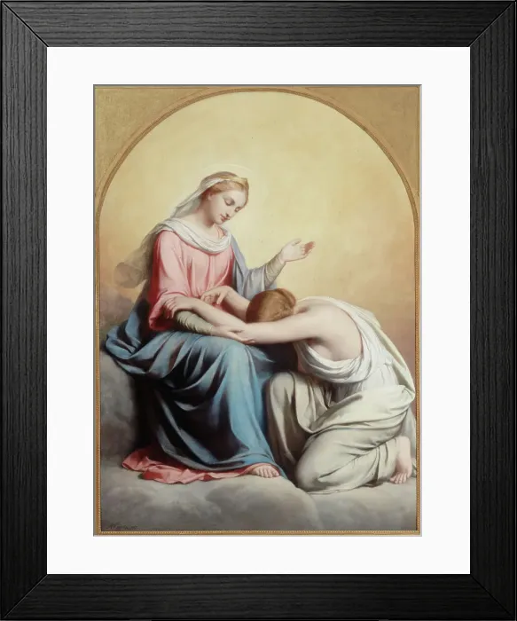 Framed Print : The Litanies of the Virgin, 1857. Creator: Auguste Legras Framed Print : The Litanies of the Virgin, 1857. Creator: Auguste Legras