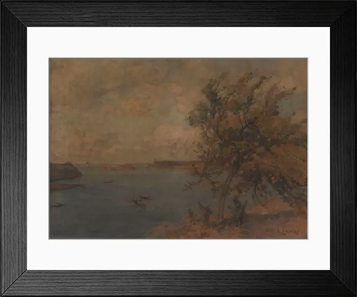 Framed Print : At the seaside. Creator: Auguste Lepere Framed Print : At the seaside. Creator: Auguste Lepere