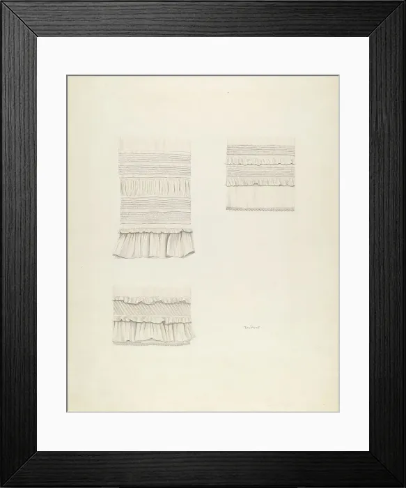 Framed Print : Baby's Petticoat: Details, c. 1937. Creator: Ray Price Framed Print : Baby's Petticoat: Details, c. 1937. Creator: Ray Price