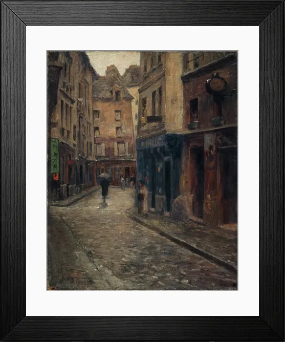 Framed Print : Rue de Lanneau. In rain, c1902. Creator: Fernand Maillaud Framed Print : Rue de Lanneau. In rain, c1902. Creator: Fernand Maillaud