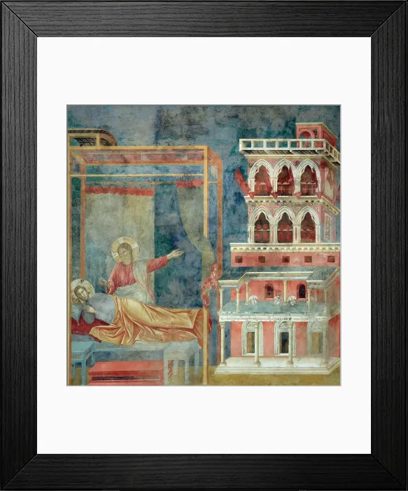 Framed Print : Dream of the Palace (from Legend of Saint Francis), 1295-1300. Creator: Giotto di Bondone (1266-1377) Framed Print : Dream of the Palace (from Legend of Saint Francis), 1295-1300. Creator: Giotto di Bondone (1266-1377)