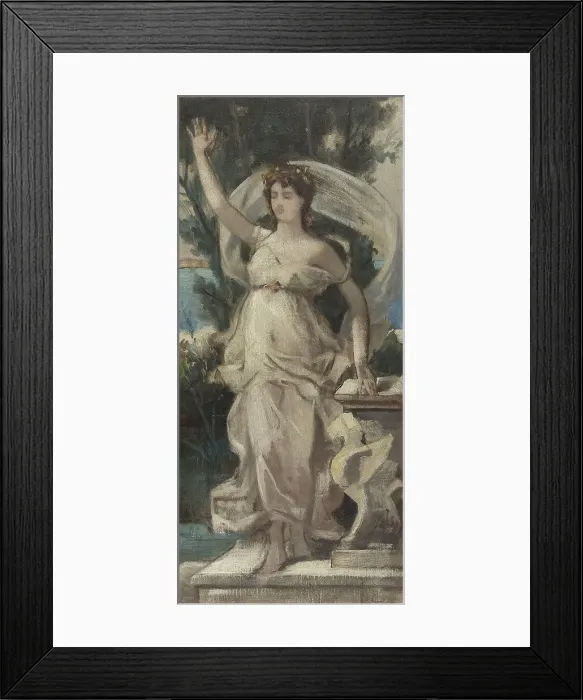 Framed Print : Sketch for the Salon des Lettres at the Hotel de Ville in Paris: Eloquence, between 1888 and 1890. Creator: Louis Hector Leroux Framed Print : Sketch for the Salon des Lettres at the Hotel de Ville in Paris: Eloquence, between 1888 and 1890. Creator: Louis Hector Leroux