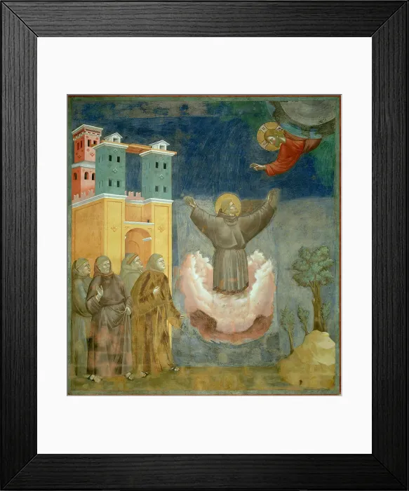 Framed Print : Ecstasy of Saint Francis (from Legend of Saint Francis), 1295-1300. Creator: Giotto di Bondone (1266-1377) Framed Print : Ecstasy of Saint Francis (from Legend of Saint Francis), 1295-1300. Creator: Giotto di Bondone (1266-1377)