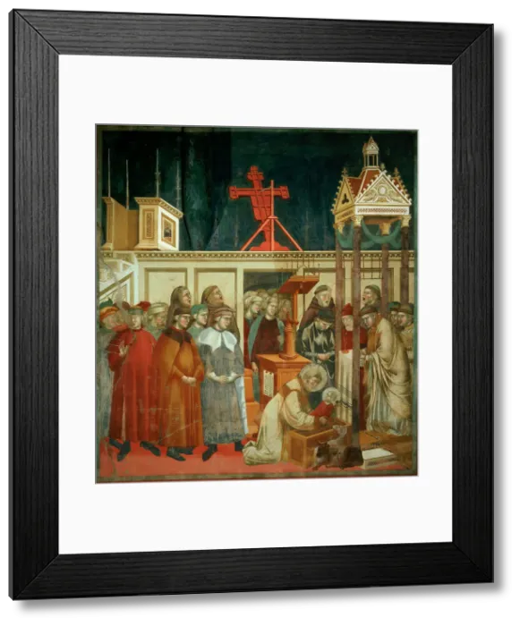 Framed Print : Institution of the Crib at Greccio (from Legend of Saint Francis), 1295-1300. Creator: Giotto di Bondone (1266-1377) Framed Print : Institution of the Crib at Greccio (from Legend of Saint Francis), 1295-1300. Creator: Giotto di Bondone (1266-1377)