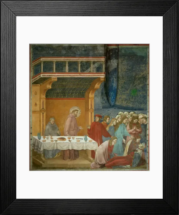 Framed Print : Death of the Knight of Celano (from Legend of Saint Francis), 1295-1300. Creator: Giotto di Bondone (1266-1377) Framed Print : Death of the Knight of Celano (from Legend of Saint Francis), 1295-1300. Creator: Giotto di Bondone (1266-1377)