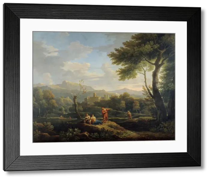 Framed Print : Italian landscape, between 1682 and 1749. Creator: Jan Frans van Bloemen Framed Print : Italian landscape, between 1682 and 1749. Creator: Jan Frans van Bloemen
