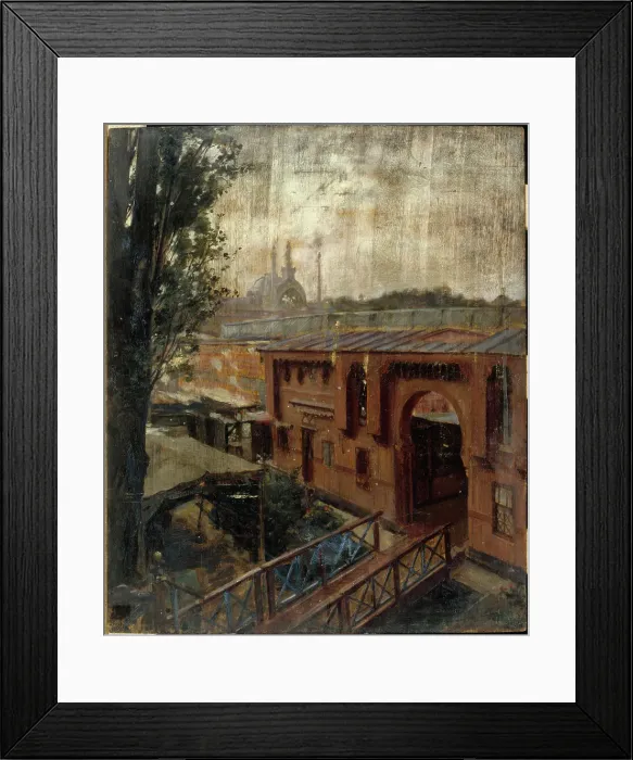 Framed Print : Deligny baths, at the Quai d'Orsay, c1900. Creator: Victor Marec Framed Print : Deligny baths, at the Quai d'Orsay, c1900. Creator: Victor Marec