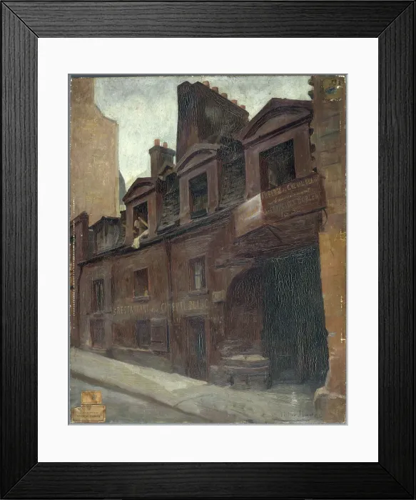Framed Print : Entrance to the Cheval-Blanc inn, rue Mazet, 1898. Creator: Victor Marec