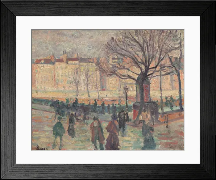 Framed Print : Parisian landscape. Banks of the Seine. Creator: Maximilien Luce Framed Print : Parisian landscape. Banks of the Seine. Creator: Maximilien Luce