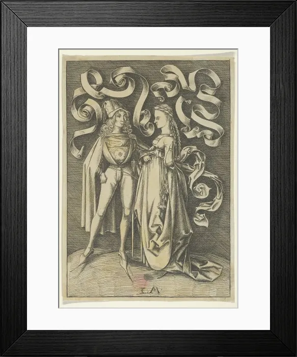 Framed Print : The Knight and the Lady. Creator: Anon Framed Print : The Knight and the Lady. Creator: Anon