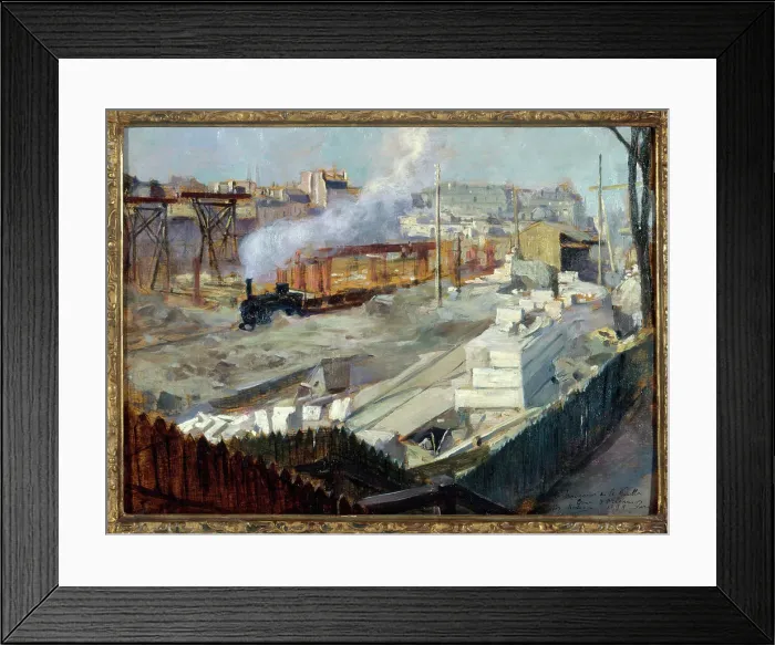Framed Print : Work on the new Orleans station in 1899. Creator: Victor Marec Framed Print : Work on the new Orleans station in 1899. Creator: Victor Marec
