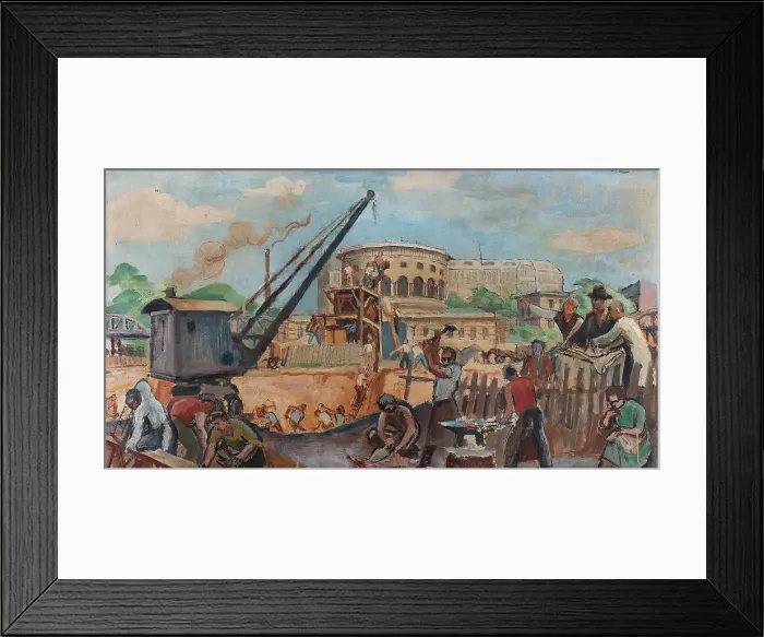 Framed Print : Work: Sketch for the courtyard of the boys school on Avenue Simon-Bolivar, 19th arrondisse... 1933 Creator: Jean Marchand Framed Print : Work: Sketch for the courtyard of the boys school on Avenue Simon-Bolivar, 19th arrondisse... 1933 Creator: Jean Marchand