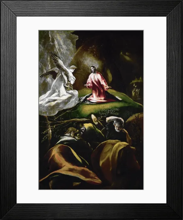 Framed Print : The Agony in the Garden, ca 1608. Creator: El Greco, Dominico (1541-1614)