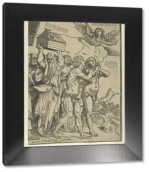 The Triumph of Christ: the last sheet on the right showing Adam and Eve who lead th... ca. 1510-11. Creator: Anon