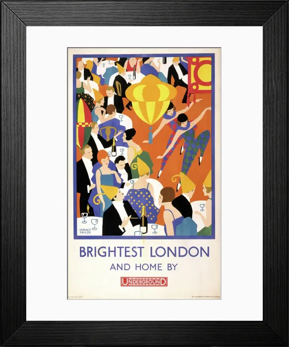 Framed Print : Brightest London and home by Underground, 1924. Creator: Taylor, Horace (1881-1934) Framed Print : Brightest London and home by Underground, 1924. Creator: Taylor, Horace (1881-1934)