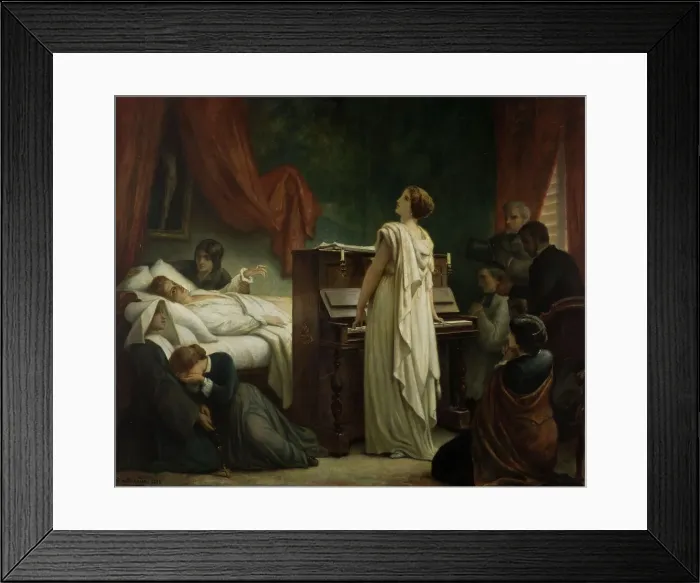 Framed Print : The Death of Chopin, 1885. Creator: Barrias, Félix-Joseph (1822-1907) Framed Print : The Death of Chopin, 1885. Creator: Barrias, Félix-Joseph (1822-1907)
