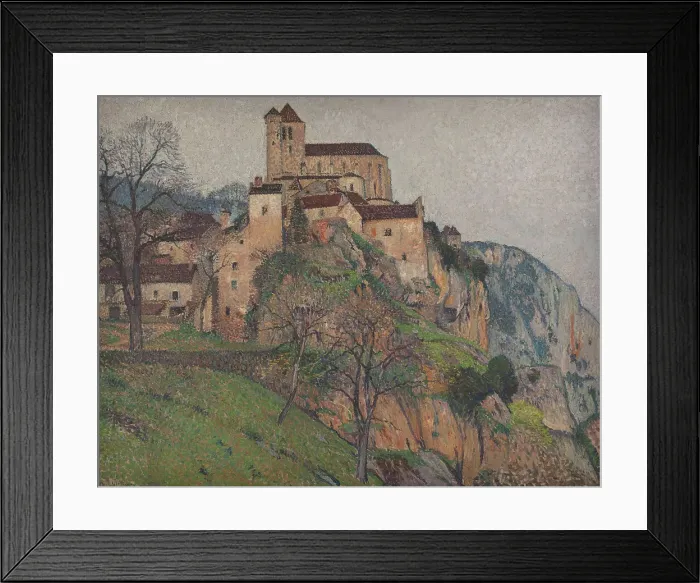 Framed Print : Saint-Cirq-Lapopie. Creator: Henri Martin Framed Print : Saint-Cirq-Lapopie. Creator: Henri Martin
