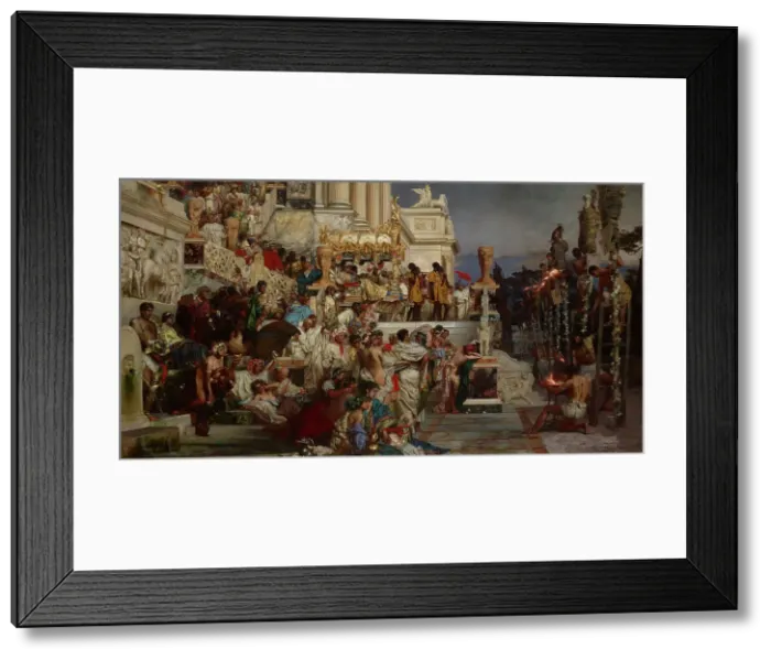 Framed Print : Nero's Torches, 1878. Creator: Siemiradzki, Henryk (1843-1902) Framed Print : Nero's Torches, 1878. Creator: Siemiradzki, Henryk (1843-1902)