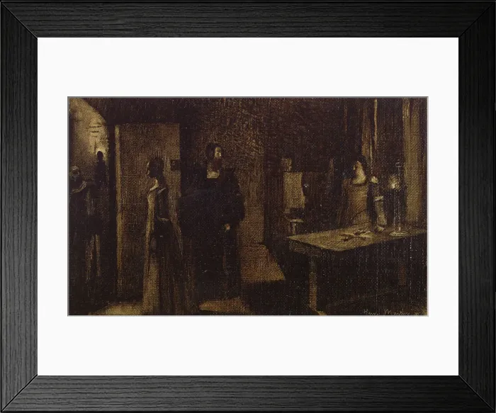 Framed Print : The crucifix, c1887. Creator: Henri Jean Guillaume Martin Framed Print : The crucifix, c1887. Creator: Henri Jean Guillaume Martin