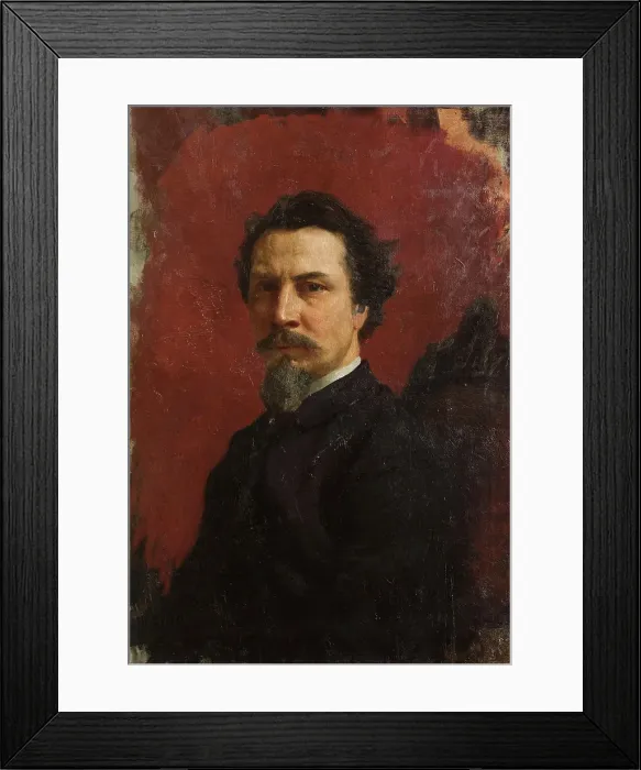 Framed Print : Self-Portrait, End of 1870s-Early 1880s. Creator: Siemiradzki, Henryk (1843-1902) Framed Print : Self-Portrait, End of 1870s-Early 1880s. Creator: Siemiradzki, Henryk (1843-1902)