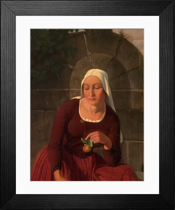 Framed Print : At the fountain, between 1833 and 1886. Creator: Louis Matout Framed Print : At the fountain, between 1833 and 1886. Creator: Louis Matout