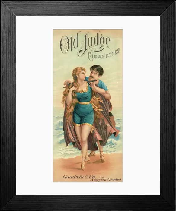 Framed Print : Old Judge Cigarettes, 1880. Creator: Anonymous Framed Print : Old Judge Cigarettes, 1880. Creator: Anonymous