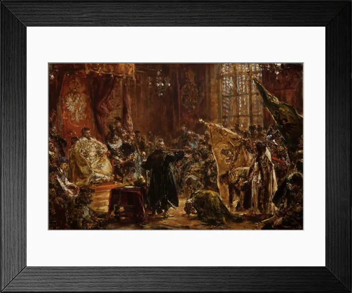 Framed Print : Presentation of Czar Vasili Shuisky by the hetman Stanislaw Zolkiewski at the Warsaw Sejm... 1892. Creator: Matejko, Jan Alojzy (1838-1893) Framed Print : Presentation of Czar Vasili Shuisky by the hetman Stanislaw Zolkiewski at the Warsaw Sejm... 1892. Creator: Matejko, Jan Alojzy (1838-1893)