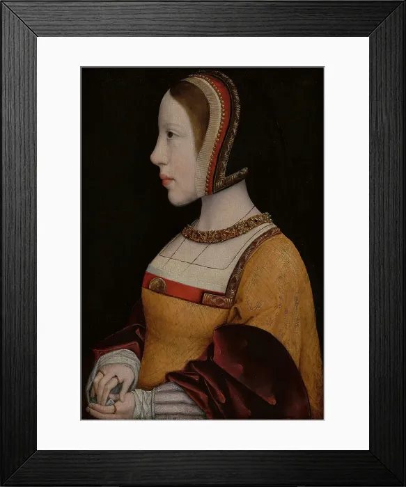 Framed Print : Portrait of Isabella of Austria (1501-1526), Queen of Denmark, ca 1515. Creator: Anonymous Framed Print : Portrait of Isabella of Austria (1501-1526), Queen of Denmark, ca 1515. Creator: Anonymous
