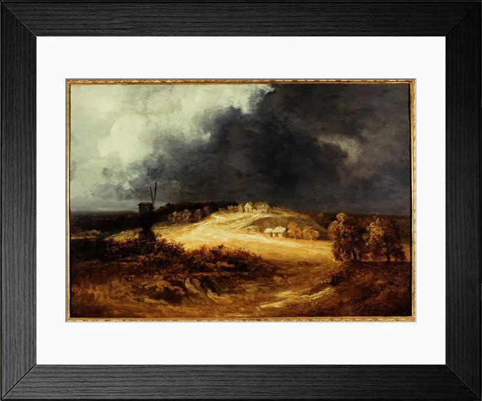Framed Print : Windmills in Montmartre, c1830. Creator: Georges Michel Framed Print : Windmills in Montmartre, c1830. Creator: Georges Michel
