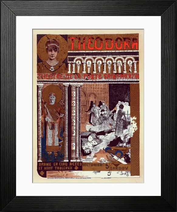 Framed Print : Poster for the theatre play Théodora by Victorien Sardou, 1900. Creator: Orazi, Manuel (1860-1934) Framed Print : Poster for the theatre play Théodora by Victorien Sardou, 1900. Creator: Orazi, Manuel (1860-1934)
