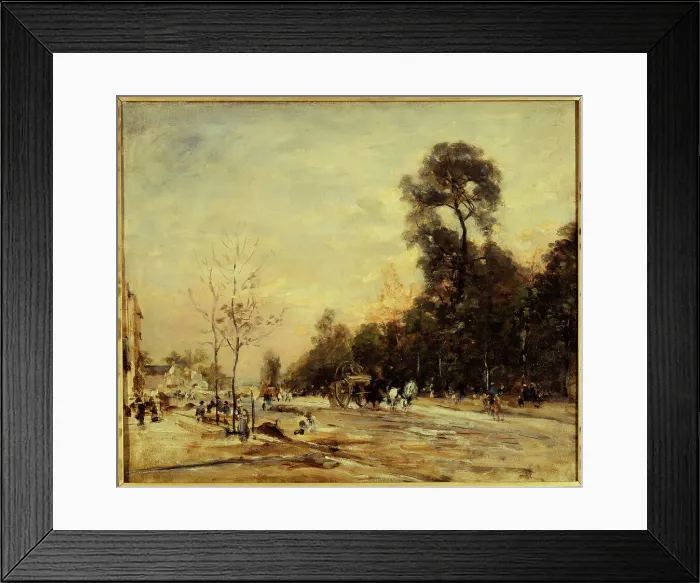 Framed Print : Route de la Revolt, in the evening, c1890. Creator: Henri Michel-Levy Framed Print : Route de la Revolt, in the evening, c1890. Creator: Henri Michel-Levy