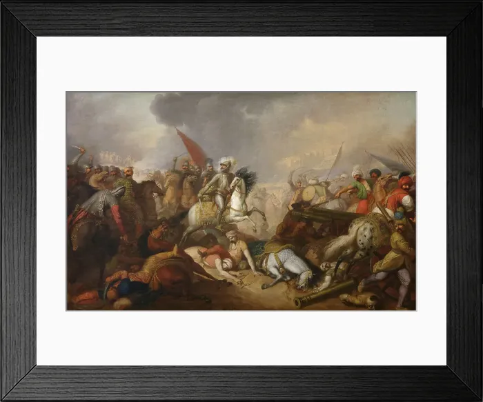 Framed Print : The Battle of Khotyn on 11 November 1673, c. 1800. Creator: Smuglewicz, Franciszek (1745-1807) Framed Print : The Battle of Khotyn on 11 November 1673, c. 1800. Creator: Smuglewicz, Franciszek (1745-1807)