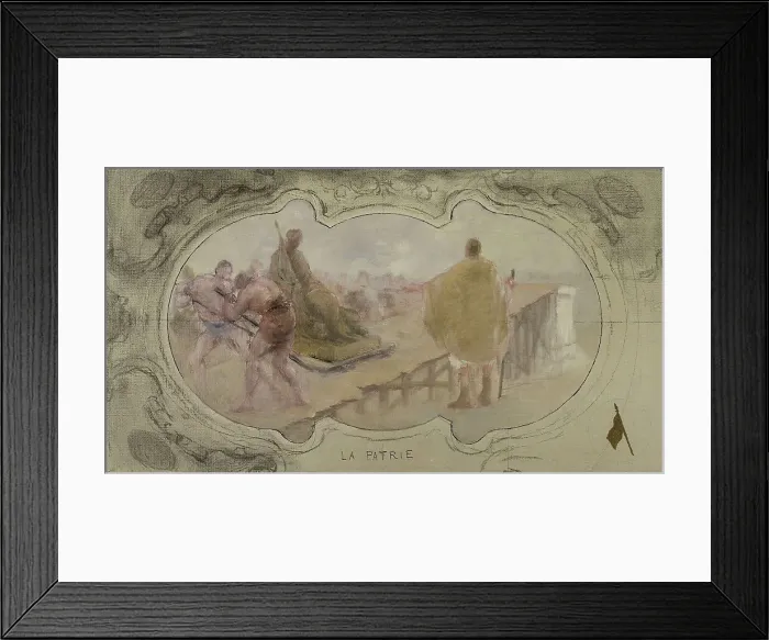 Framed Print : Sketch for the Lobau gallery of the Hotel de Ville in Paris: The homeland, 1890. Creator: Jean Pierre Victor Mazies Framed Print : Sketch for the Lobau gallery of the Hotel de Ville in Paris: The homeland, 1890. Creator: Jean Pierre Victor Mazies