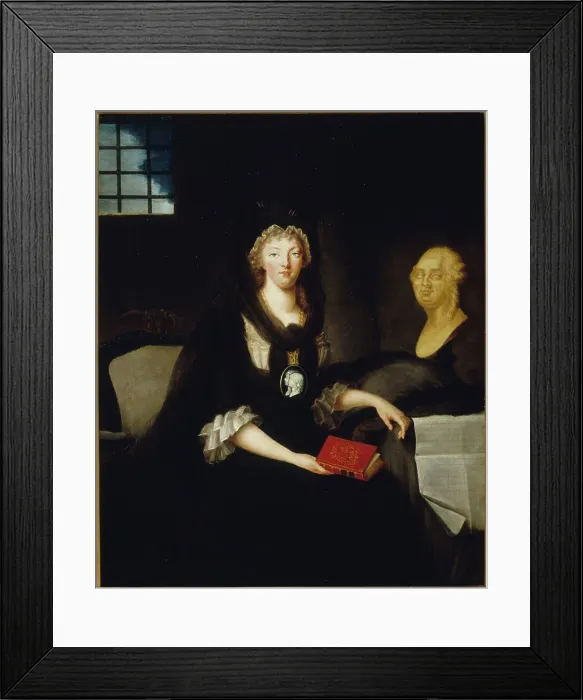 Framed Print : Portrait of Marie-Antoinette at the temple, c1793. Creator: Anne Flore Millet Framed Print : Portrait of Marie-Antoinette at the temple, c1793. Creator: Anne Flore Millet